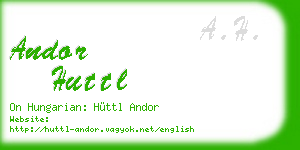 andor huttl business card